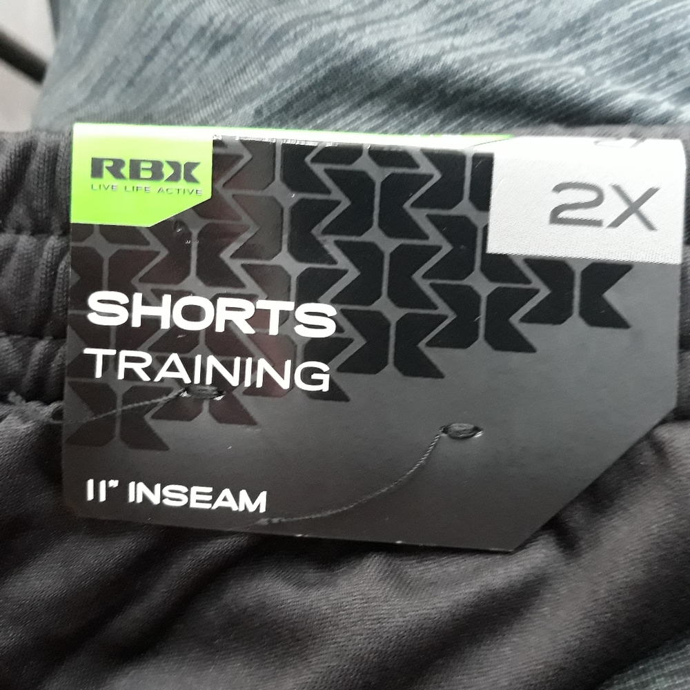 RBX Men's NWT X-DRI Training Shorts. 11" Inseam, Size 2X Side Pockets - Picture 7 of 8